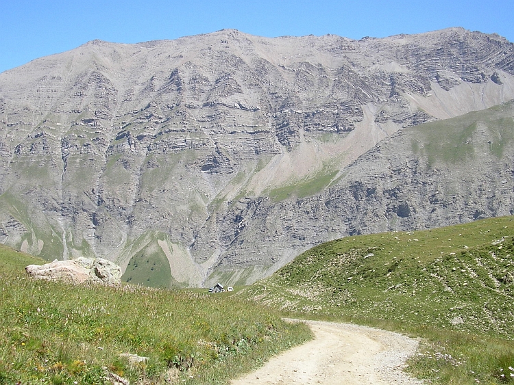 Landschap op de klim naar de Col du Parpaillon