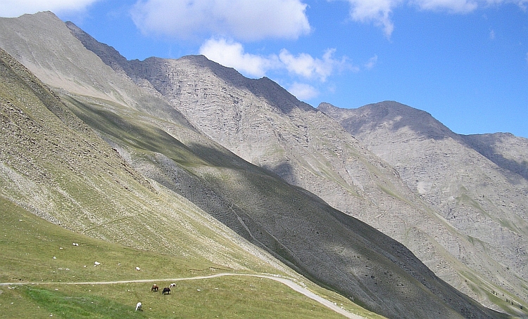 Landscape on the descent of the Col du Parpaillon
