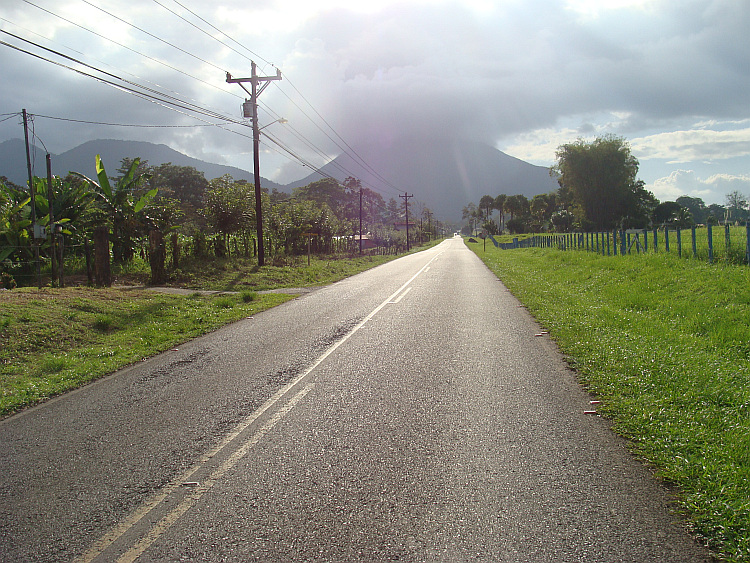 Cycling toward the Arenal Volcano in Costa Rica