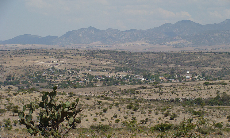 Landschap tussen San Miguel de Allende en Guanajuato