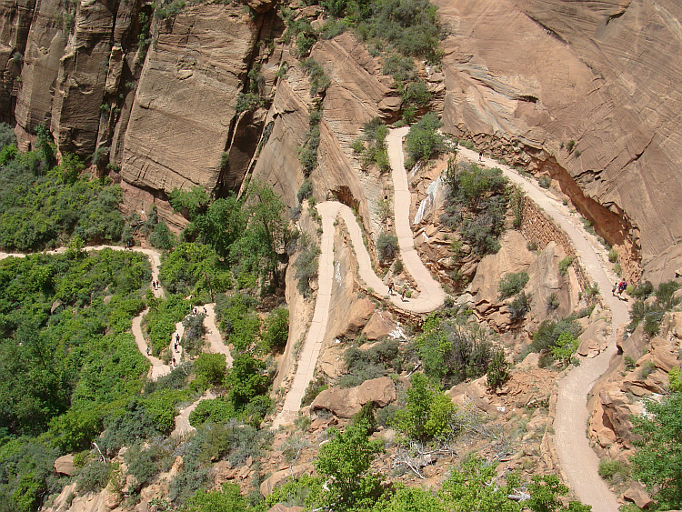 Begin of the climb to Angels Landing, Zion National Park