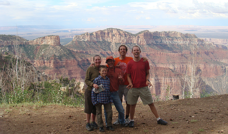 Stephen, Nancy, Tom, Frank and I, near the Grand Canyon