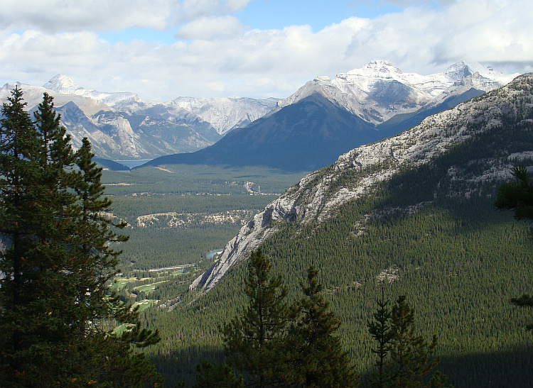 View from a mountain top near Banff