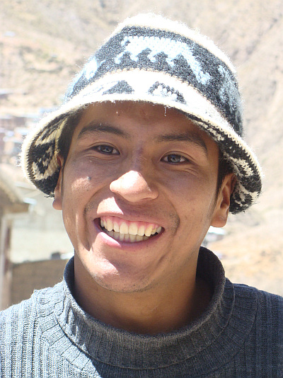 Young man on the route from Oruro to Sucre