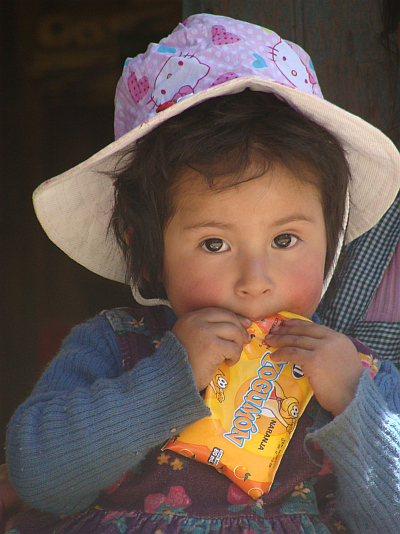 Girl on the route from Oruro to Sucre