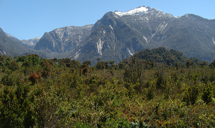 The first kilometers of the Carretera Austral between Chaitén and Villa Santa Lucia