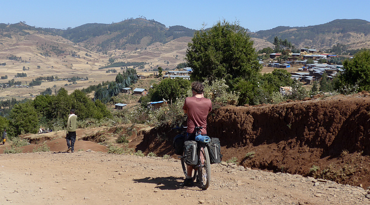 Marco in the hills north of Addis Abbeba