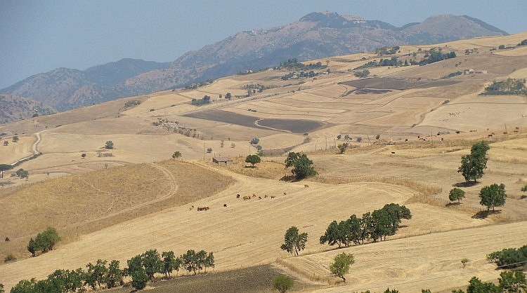 Siciliaans landschap bij Gangi