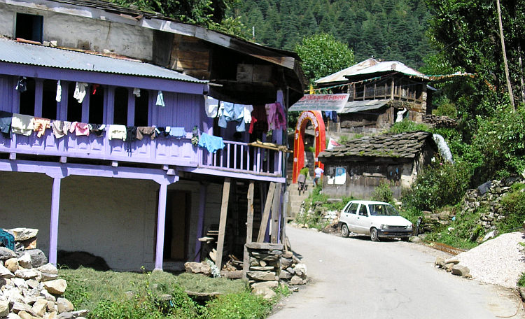 Village scene in the Kullu Valley