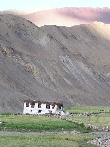 Typisch Ladakhi huis in Rumtse
