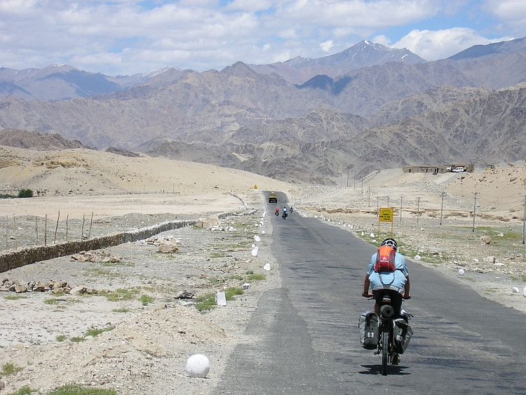 The desertlike landscape of Ladakh