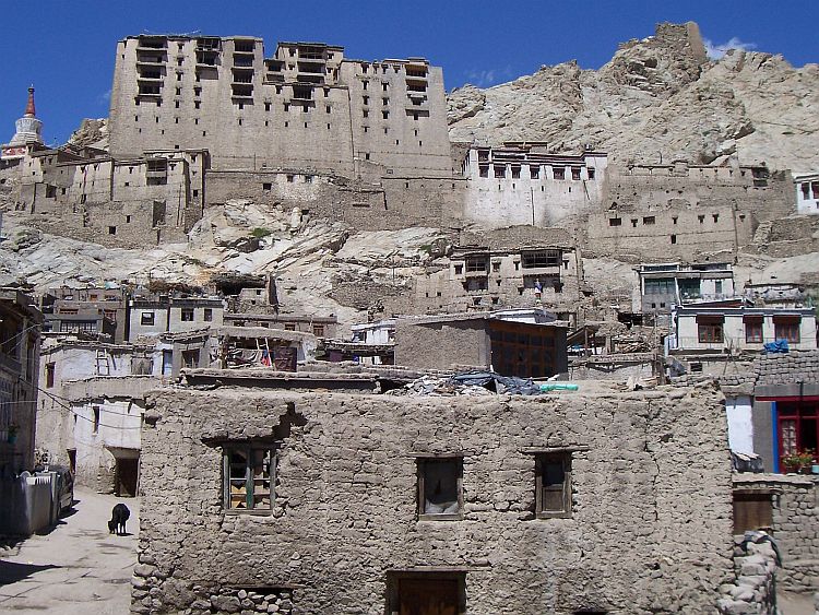 Leh with the old royal palace