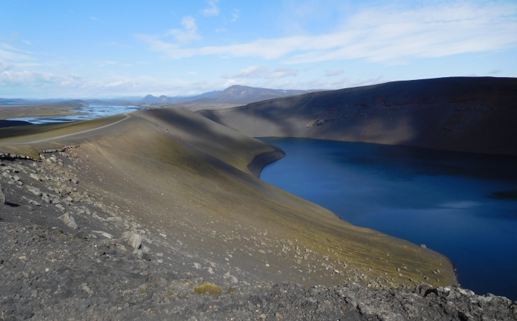 Crater lake Ljótipollur in Landmannalaugar