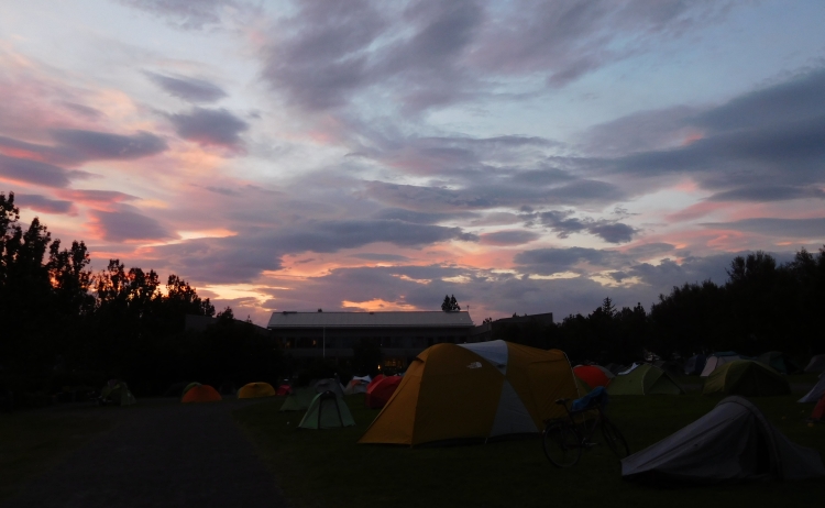 Camping site in Reykjavik