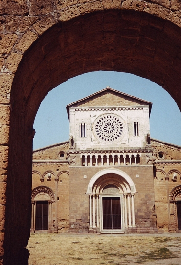 The spiritual grandeur of the roman San Pietro church of Tuscania, Lazio