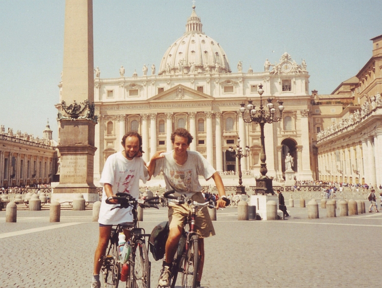 We made it! Willem and I before the San Pietro, Rome