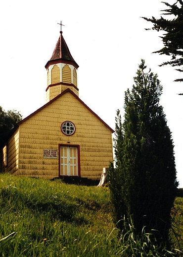 Houten kerk in Chiloë