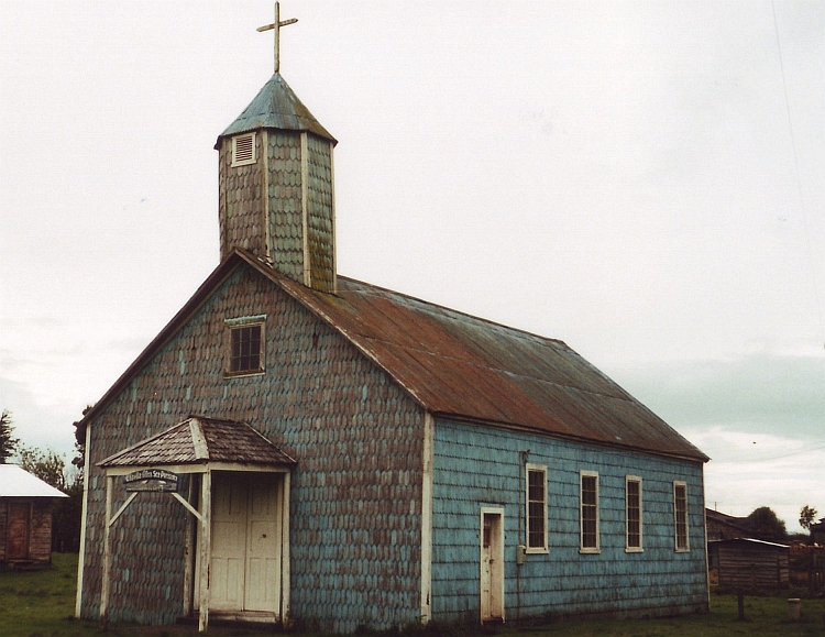 Houten kerk in Chiloë