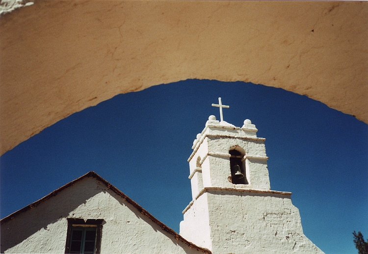 The white church of San Pedro de Atacama