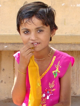 Meisje in Jaisalmer