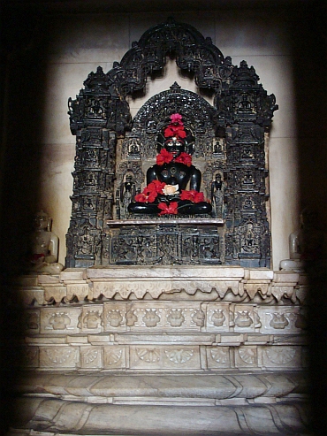 Inside a Jain temple in Ranakpur