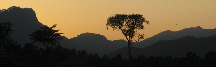 Sunset over Trisuli Valley