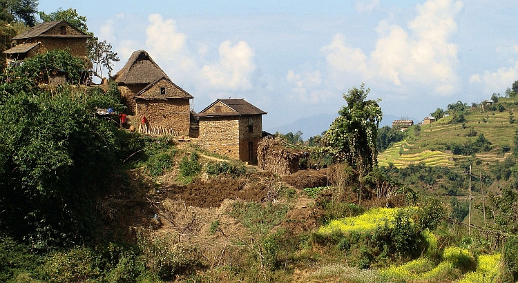 Landschap langs de Tribhuvan Highway naar Hetauda
