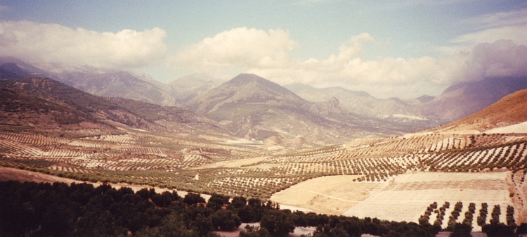 Deep Valleys and high mountain ranges between Ubeda and Granada