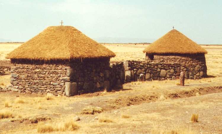 Huizen op de Altiplano